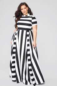 Throwing You Off Stripe Dress Black White Long Striped Dress Maxi Dress With Sleeves Maxi Dress