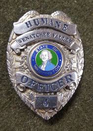 Humane Society Officer Wenatchee Valley Washington State Blackinton Fire Badge Wenatchee Law Enforcement