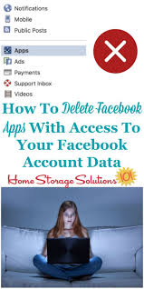 How To Delete Facebook Apps With Access To Your Facebook Account Data Delete Facebook Home Storage Solutions Storage Solutions