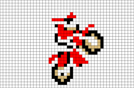 Excite Bike Pixel Art Pixel Art Design Lego Art