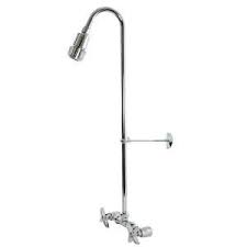 Unbranded 2 Handle 1 Spray Outdoor Exposed Shower Faucet In Chrome Plated Brass Valve Included 67252 The Home Depot In 2020 Outdoor Shower Fixtures Shower Faucet Handles Shower Faucet