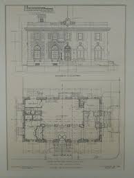 Elevation And First Floor U S Post Office Pekin Il 1905 Original Plan Architecture Drawing Landscape Architect