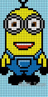 Despicable Me Minion Perler Bead Pattern Minion Pattern Melty Bead Patterns Beading Patterns