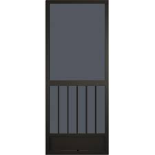 Pca Products 36 In X 80 In Westmore Bronze Aluminum Screen Door A500 36808 02 The Home Depot Aluminum Screen Doors Aluminum Screen Screen Door