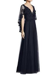 Basix Black Label Deep V Neck Cape Sleeves Floor Length Gown Evening Dresses Short Long Sleeve Ball Gowns Blue Dress Short