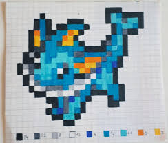 Patron Pixel Pokemon Aquali Hama Pokemon Perle Pokemon Pixel Pokemon
