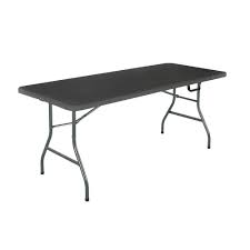 Cosco 72 In Black Metal Fold In Half Folding Banquet Table 14678blk1 The Home Depot Folding Table Cosco Kid Room Decor