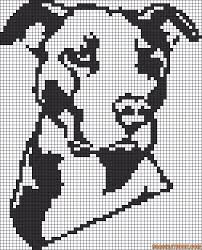 Knitting Chart Pitbull Google Otsing Point De Croix Motif De Chien Modele Dessin Pixel