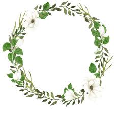 Couronne Fleurs Clipart Fleurs Guirlande Verte Couronne De Fleurs