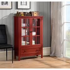 Homestar 2 Door 1 Drawer Glass Cabinet Walmart Com Glass Cabinet Furniture Glass Cabinet Doors