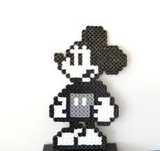 Steamboat Willie Mickey Pixel Art Created With Perler Beads Etsy Perler Bead Disney Perler Beads Designs Hama Beads Patterns