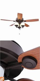 Hampton Bay Waterton Ii 52 In Indoor Oil Rubbed Bronze Ceiling Fan With Light Kit Ag510 Orb The Home Depot Ceiling Fan Bronze Ceiling Fan Hampton Bay