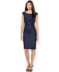 Lauren Ralph Lauren Petite Cap Sleeve Jacquard Knit Dress Petite Cocktail Dresses Cocktail Dress Lace Dresses