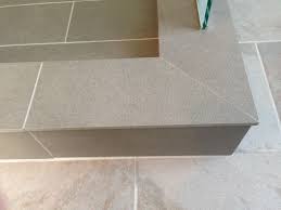 Mitre Of Outside Corner Of Shower Curb Shower Curb Tile Edge Allure Vinyl Plank Flooring