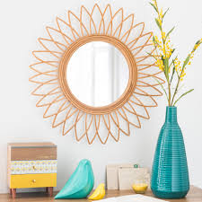 Espejo Redondo De Bambu D 60 Cm Maisons Du Monde Miroir En Bambou Deco Murale Miroir Rond
