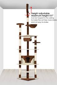 Good Life X Large 96102 High Adjustable Floor To Ceiling Cat Tree Pet House Kitty Condo Furniture Tall Cats Climbing To Cat Climbing Tower Cat Coffee Cat Condo