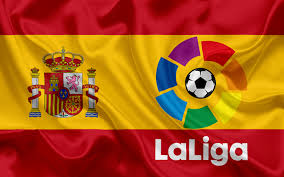 Download Wallpapers La Liga Emblem Logo Spain Flag Of Spain Soccer Championship Besthqwallpapers Com Drapeau Espagne Drapeau Embleme