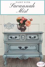 This Beauty Is Painted With Dixie Belle Paint In Savannah Mist With The Color Coffee Bean As Painted Furniture Colors Blue Painted Furniture Light Blue Paints