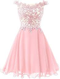 Amazon Com Fnks Women S Straps Lace Bodice Short Prom Gown Homecoming Party Dress Pink Us 6 Clothing Prom Dresses Short Prom Dresses Dama Dresses