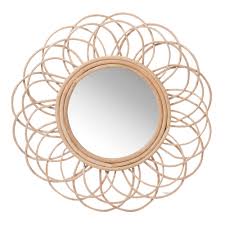 Epingle Par Carinaplb Sur Deco Bleu Canard Miroir En Rotin Miroir Decoration