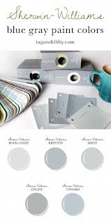 Favorite Blue Gray Color Choices By Sherwin Williams Farmhousepaintcolors Blue Gray Paint Colors Blue Gray Paint Grey Paint Colors