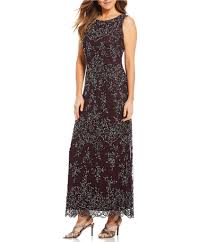 Pisarro Nights Long Beaded Sleeveless Gown Dillards Column Gown Dresses Mother Of Groom Dresses