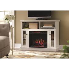 Charles Mill 46 In Convertible Tv Stand Electric Fireplace In White White White Electric Fireplace Electric Fireplace Tv Stand Fireplace Tv Stand