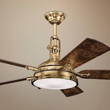 56 Kichler Hatteras Bay Burnished Antique Brass Ceiling Fan N0821 Lamps Plus Brass Ceiling Fan Elegant Ceiling Fan Ceiling Fan