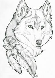1001 Astuces D Artiste Pour Apprendre A Realiser Un Dessin De Loup Dessin De Loup Dessin Loup Facile Tete De Loup Dessin