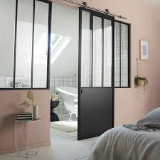Porte Seule En Acier Vitree Atelier 83 Cm Castorama Chambre Parentale Salle De Bain Verriere Chambre Verriere Castorama