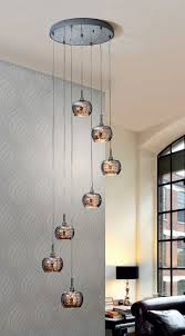 Long Drop Led Pendant Smoked Glass Shades High Ceiling Lighting Drop Ceiling Lighting High Ceiling Lighting Fixtures