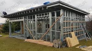 Lehka Tenkostenna Ocelova Konstrukce Patio Steel House Steelwork Metal Buildings