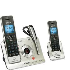 V Tech Vt Ls6475 3 Expandable Cordless Phone System W Cordless Headset 2 Handse Cordless Phone Handset Wireless Headset