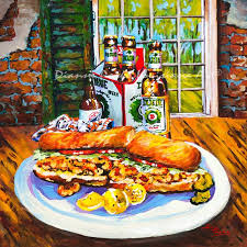 Dixie Poboy Fried Shrimp Poboy Dixie Beer Zapps New Orleans Poboy Shrimp Poboy New Orleans Food Art Gift Dixie Poboy Louisiana Art New Orleans Art New Orleans