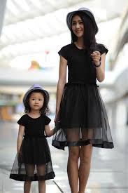 Black Kids Dresses For Girls Mother And Daughter Clothes Mother Daughter Matching Dresses Mother Child Clot Ropa Madre E Hija Vestidos Madre E Hija Mama E Hija