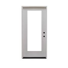 Steves Sons 32 In X 80 In Premium Full Lite Primed White Fiberglass Prehung Front Door Fgfl Pr 32 4li In 2020 Fiberglass Entry Doors Exterior Doors Exterior Doors With Glass