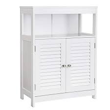 Bathroom Cabinet Storage Durable Multi Use Floor Cabinet Free Stand Double Doors Ebay Bathroom Floor Cabinets Bathroom Floor Storage Cabinet White Bathroom Storage