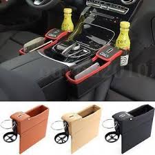 2 Pieces Seat Crevice Storage Box With Interval Cup Holder Card Organizer Coin Case Pocket Stowing For Phone Black Car Gadgets Car Storage Car Accesories