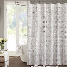 Buy Jla Coty 72 Inch X 84 Inch Shower Curtain From Bed Bath Beyond White Shower Curtain Gray Shower Curtains Curtains