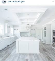 Grey Floors In A White Kitchen White Kitchen Design New Kitchen Designs Wood Floor Kitchen