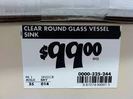 Glass Sink Info Home Depot Broadview Aisle 35 There Was Only 1 Glass Sink In Stock 16 1 2 Glass Vessel Sinks Glass Sink Glass Vessel