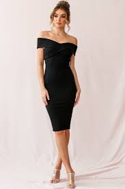 Corrine Elegant Off The Shoulder Bodycon Dress Black Cocktail Dress Classy Black Dresses Classy Black Bodycon Dress