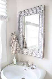 Rustic Bathroom Mirror Shabby Chic Bathroom White Bathroom Mirror Bathroom Mirrors Diy