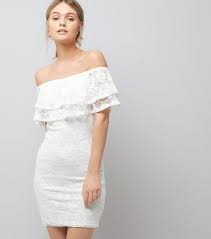 New Look Cream Lace Bardot Neck Bodycon Dress Size Uk 10 Lf086 Gg 10 Fashion Clothing Shoes Accessories Womens Neck Bodycon Dress New Look Dresses Dresses