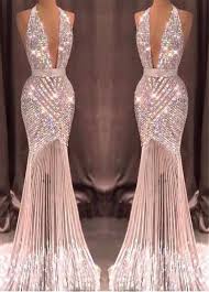Magbridal Stunning Tulle Halter Neckline Floor Length Mermaid Evening Dresses With Embroidery Beadings In 2020 Mermaid Evening Dresses Fancy Dresses Evening Dresses