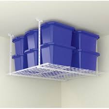 Hyloft 28 In H X 45 In W X 45 In D White Steel Ceiling Storage Rack Ceiling Storage Ceiling Storage Rack Overhead Garage Storage