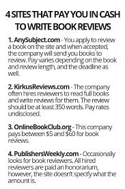 4 Sites That Pay You In Cash To Write Book Reviews Work From Home Jobs Working From Home Home Jobs