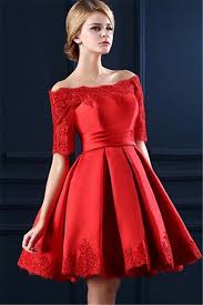 Ball Gown Off The Shoulder Short Sleeve Red Satin Lace Corset Prom Dress Red Lace Prom Dress Lace Homecoming Dresses Corset Dress Prom