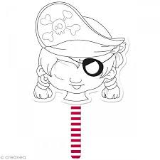 Masque A Colorier Pirate Graffy Stick 36 X 19 Cm Masque A Colorier Creavea Coloriage Masque Colorier