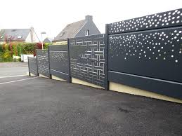 Cloture Aluminium Grise Cloture Maison Cloture Aluminium Entree De Maison Exterieur